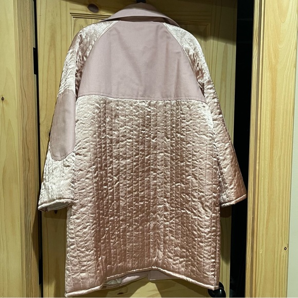 Michons Marigot Pink Satin Canvas Barn Coat Chore Jacket - Picture 11 of 12